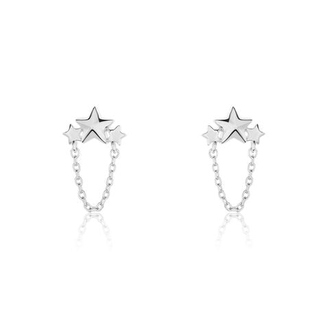 Boucles D'oreilles Pendantes Stilla Argent Blanc - Boucles d'oreilles fantaisie Femme | Histoire d’Or