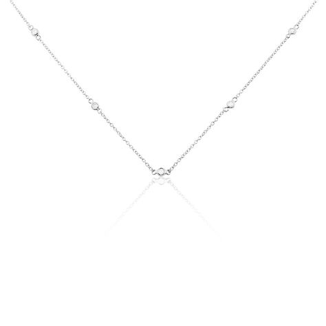 Collier Vashti Argent Blanc Oxyde De Zirconium - Colliers fantaisie Femme | Histoire d&rsquo;Or