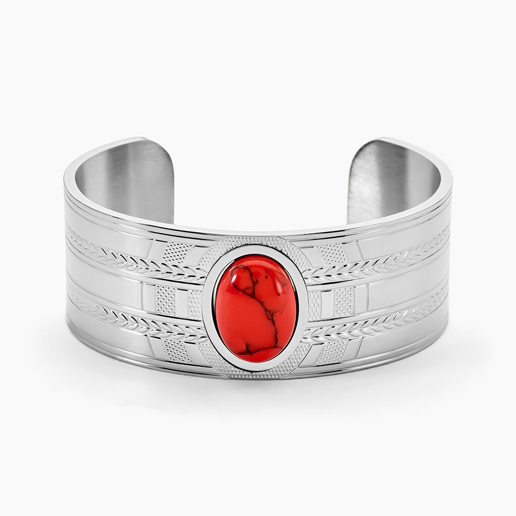 Bracelet Jonc Imagine Segolene Acier Blanc Pierre De Synthese - Bracelets joncs Femme | Histoire d&rsquo;Or