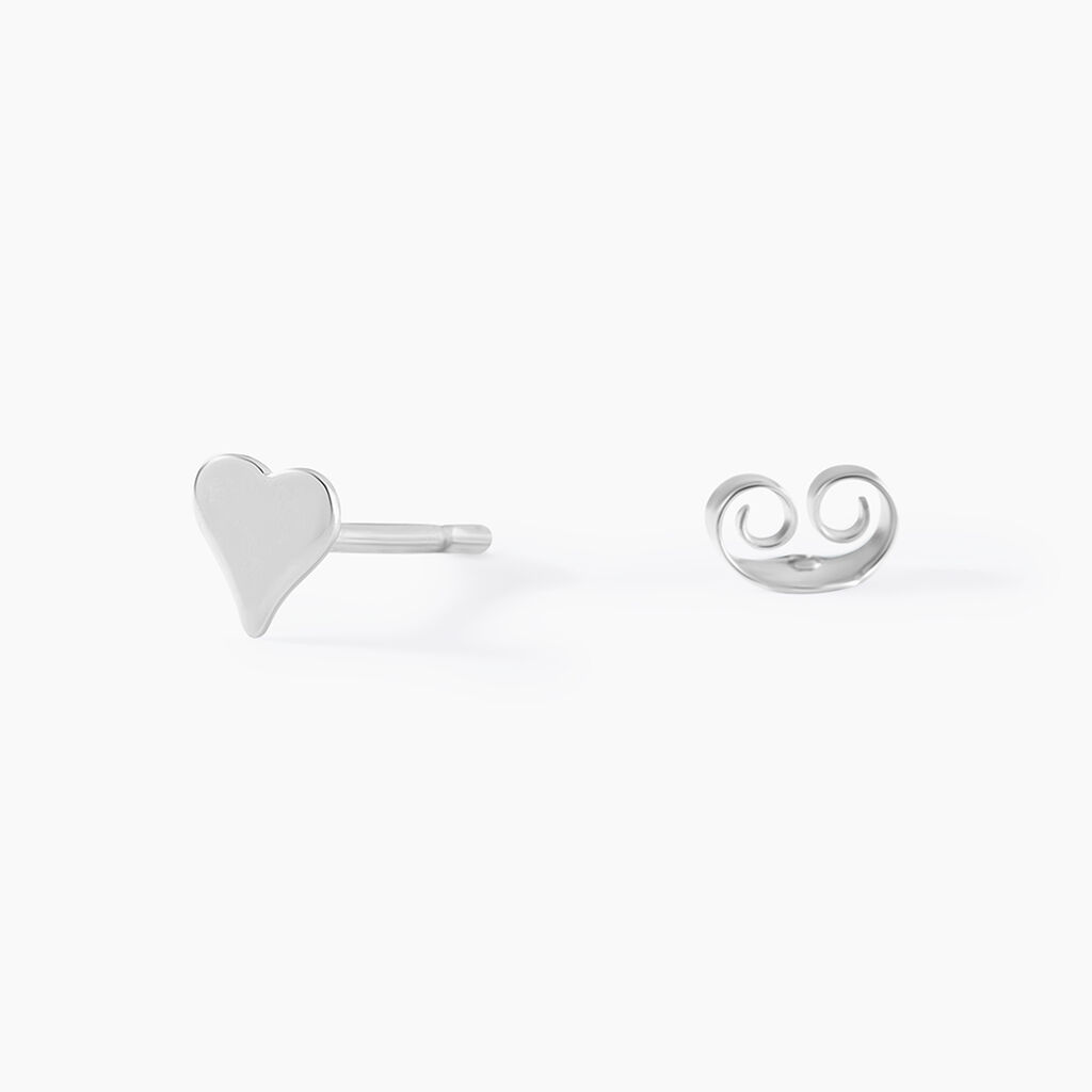 Boucles D'oreilles Puces Jeanne-françoise Argent Blanc - Boucles d'oreilles fantaisie Femme | Histoire d’Or
