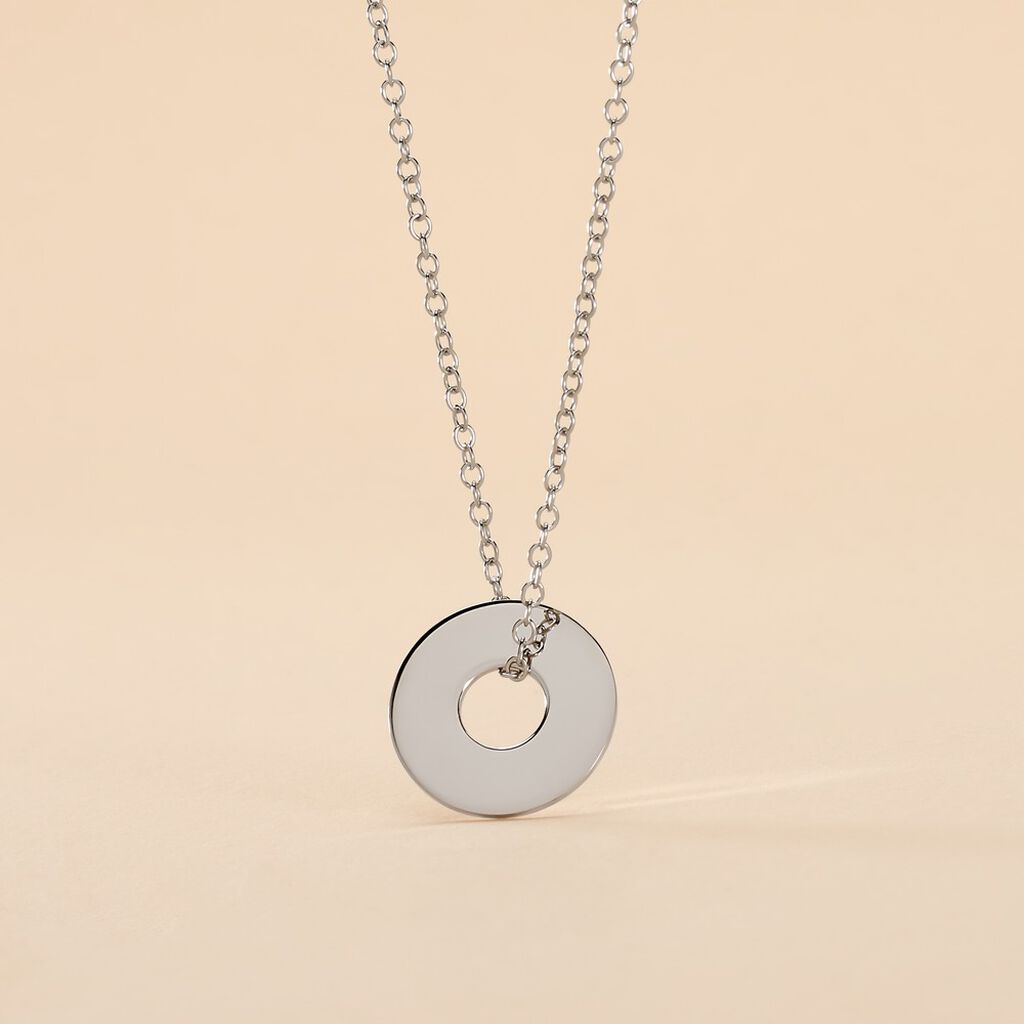 Collier Argent Blanc Isandro - Colliers fantaisie Homme | Histoire d&rsquo;Or