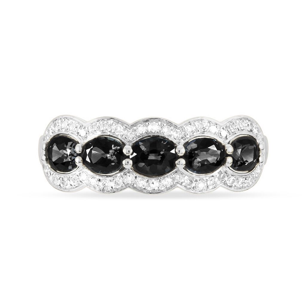 Bague Margaux Or Blanc Onyx Et Diamant - Bagues avec pierre Femme | Histoire d’Or