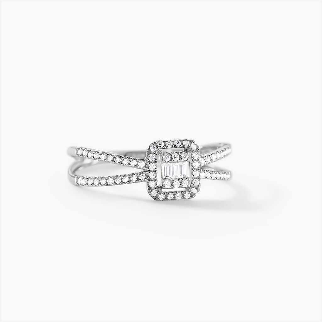 Bague Twila Or Blanc Oxyde De Zirconium - Bagues avec pierre Femme | Histoire d’Or
