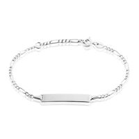 Bracelet Identite Bebe Or Blanc Bartolomee