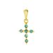 Pendentif Or Jaune Stanley Emeraude  - Pendentifs Croix Femme | Histoire d’Or
