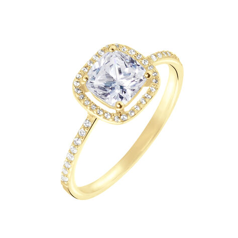Bague Or Jaune Adrienne Oxydes De Zirconium - Bagues solitaires Femme | Histoire d’Or