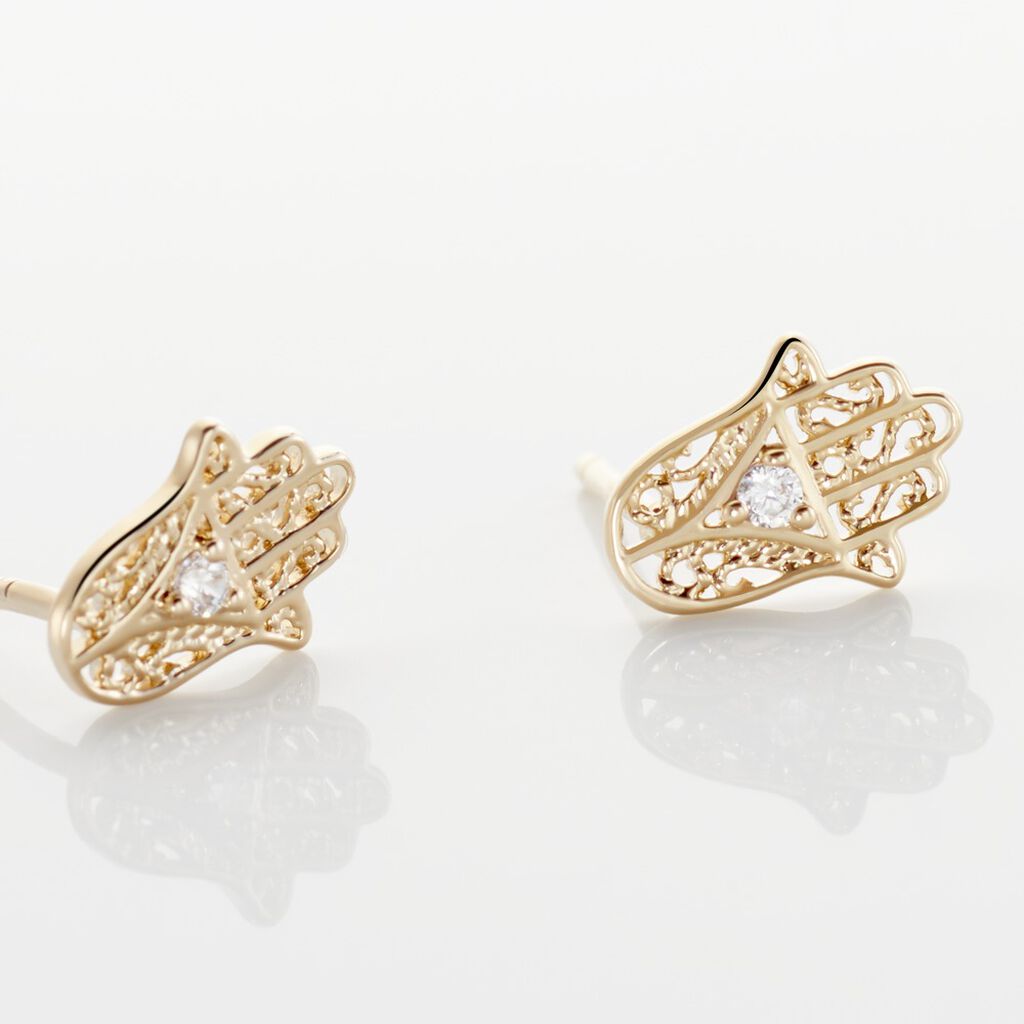 Boucles D'oreilles Puces Stijn Oxydes De Zirconium - Boucles d'oreilles fantaisie Femme | Histoire d’Or