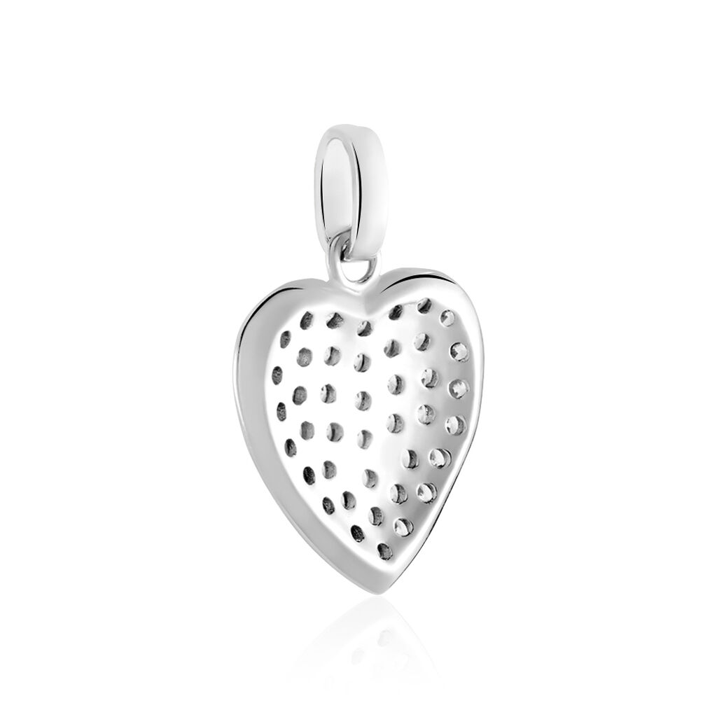 Pendentif Amelot Argent Blanc Oxyde De Zirconium - Pendentifs Coeur Femme | Histoire d’Or