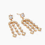 Boucles D'oreilles Pendantes Gold Chandelier Plaqu&eacute; Or Oxyde Zirconium - Boucles d'oreilles pendantes Femme | Histoire d&rsquo;Or