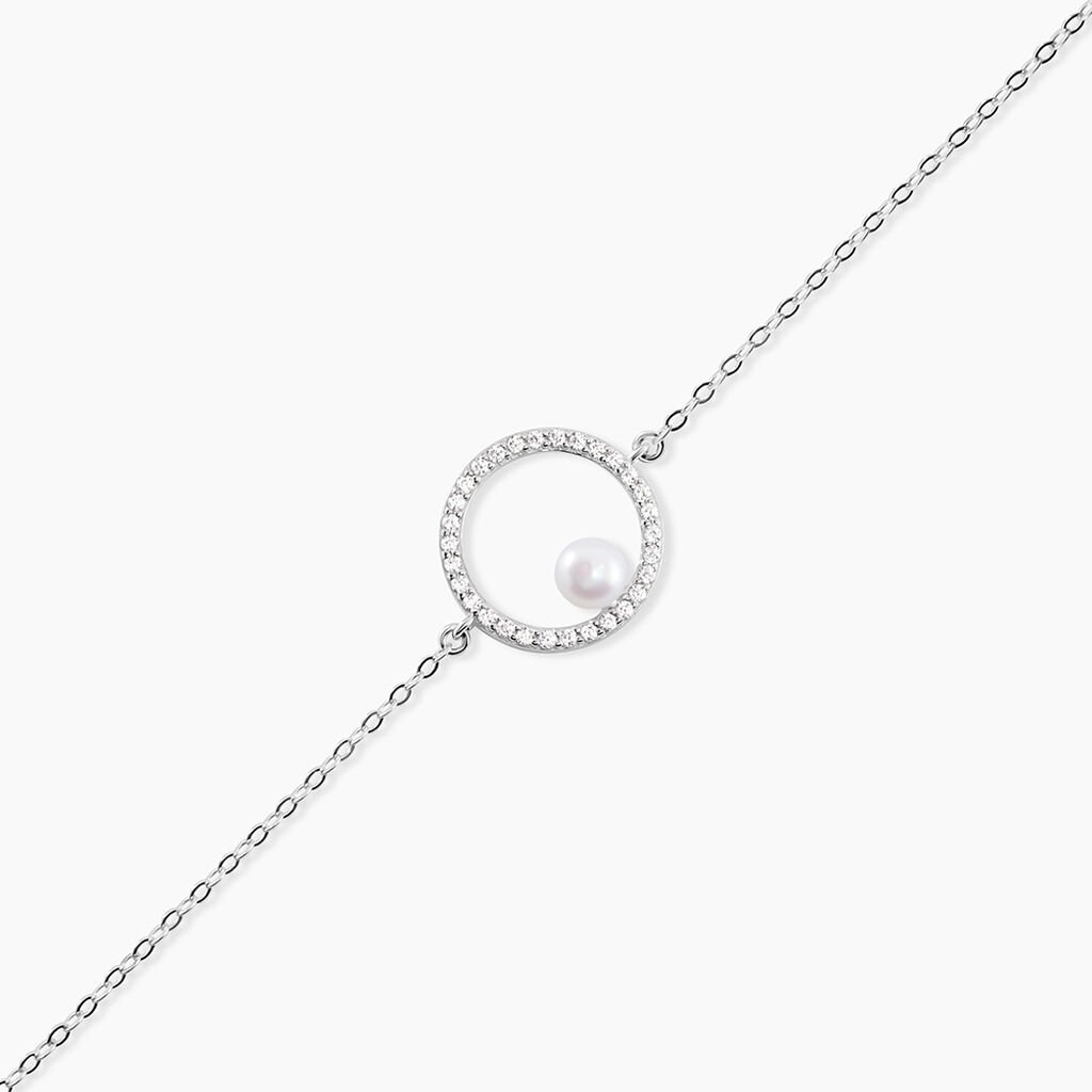 Bracelet Marthe Argent Blanc Perle De Culture Et Oxyde De Zirconium - Bracelets Femme | Histoire d&rsquo;Or
