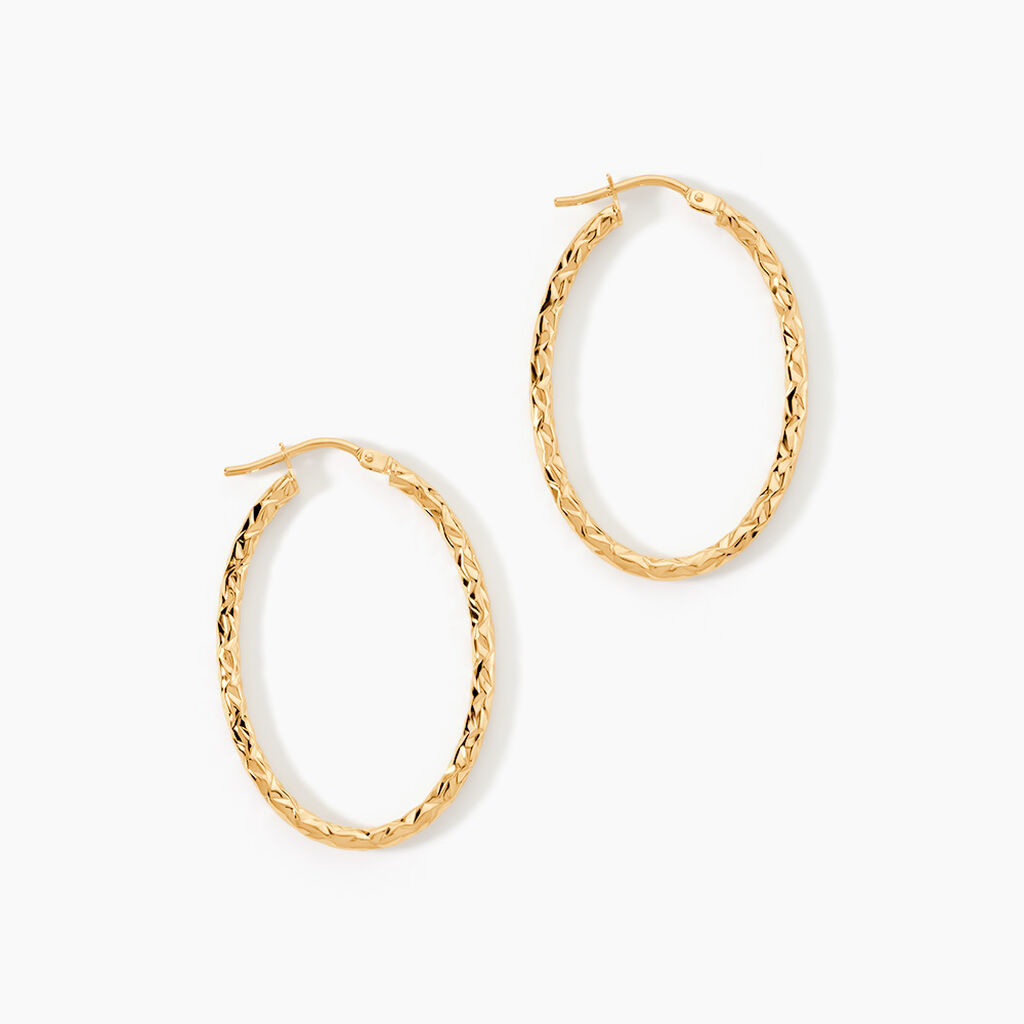 Cr&eacute;oles Carlyle Or Jaune - Boucles d'oreilles cr&eacute;oles Femme | Histoire d&rsquo;Or