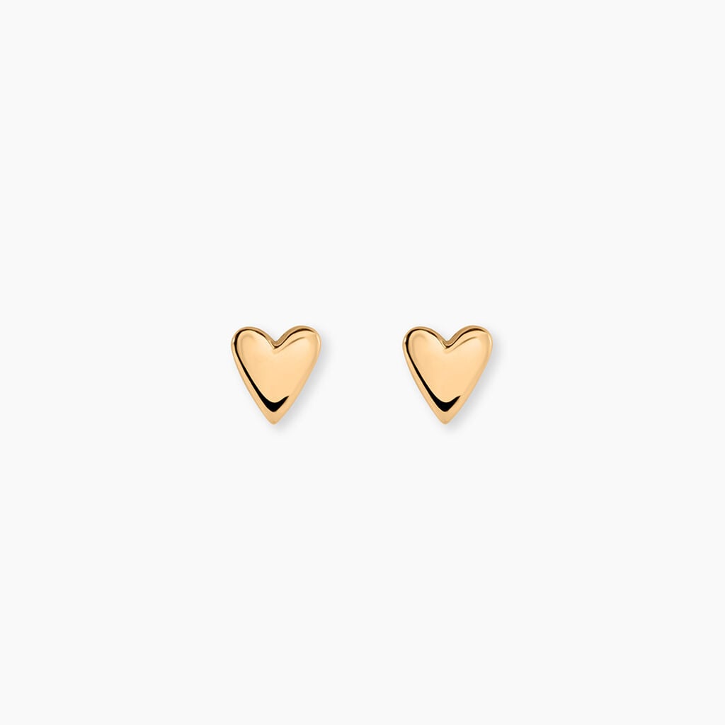 Boucles D'Oreilles Puces Simonetta Plaqu&eacute; Or Jaune - Boucles d'oreilles fantaisie Femme | Histoire d&rsquo;Or