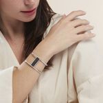 Bracelet Manchette Acier Blanc Maria - Bracelets manchettes Femme | Histoire d&rsquo;Or