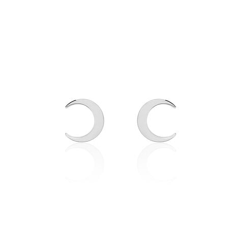 Boucles D'oreilles Puces Astre Argent Blanc - Boucles d'oreilles fantaisie Femme | Histoire d’Or