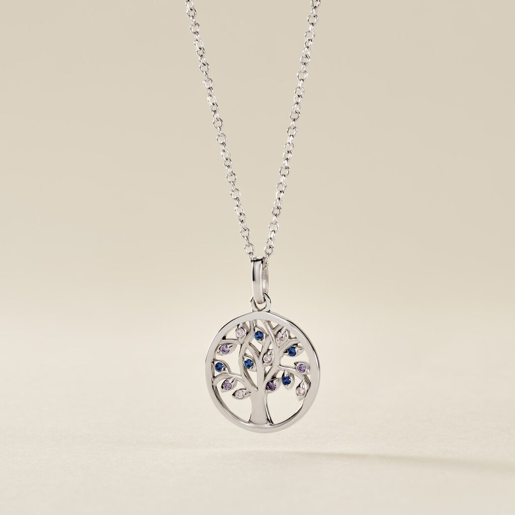 Collier Alive Argent Blanc Oxyde De Zirconium - Colliers fantaisie Femme | Histoire d&rsquo;Or