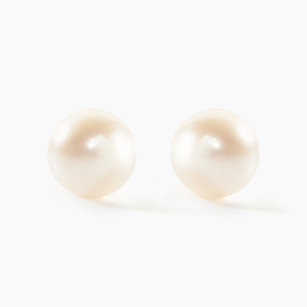 Boucles D'oreilles Puces Suki Or Jaune Perle De Culture - Clous d'oreilles Femme | Histoire d’Or