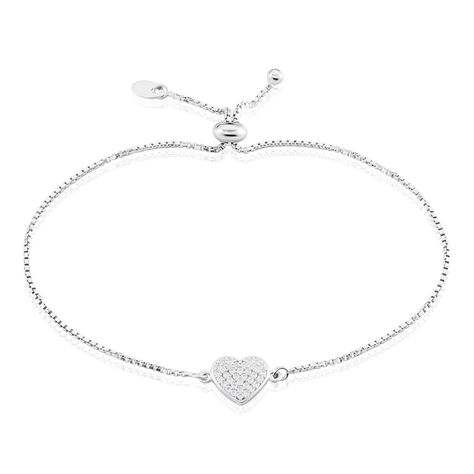 Bracelet Argent Blanc Annice Oxydes De Zirconium - Bracelets Coeur Femme | Histoire d’Or