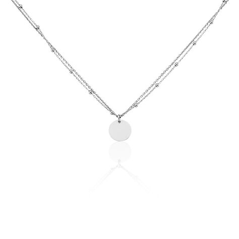 Collier Argent Blanc Mireio - Colliers doubles et triples cha&icirc;nes Femme | Histoire d&rsquo;Or