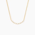 Collier Geralda Argent Dor&eacute; A L'Or 750/1000 Oxyde De Zirconium - Bijoux avec pierres Femme | Histoire d&rsquo;Or