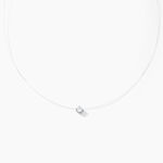 Collier Nylon Argent Blanc Oxyde - Colliers fantaisie Femme | Histoire d&rsquo;Or