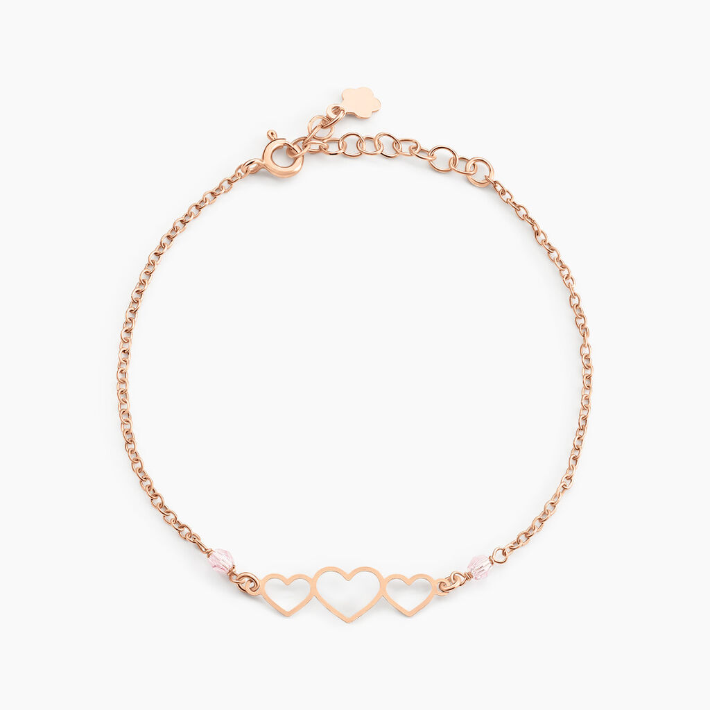 Bracelet Love Love Argent Rose Oxyde De Zirconium - F&ecirc;te des m&egrave;res Femme | Histoire d&rsquo;Or