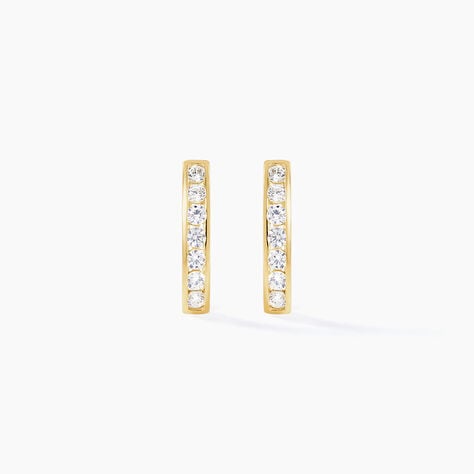 Boucles D'oreilles Jacoba Rondes Or Jaune Oxyde De Zirconium - Boucles d'oreilles cr&eacute;oles Femme | Histoire d&rsquo;Or