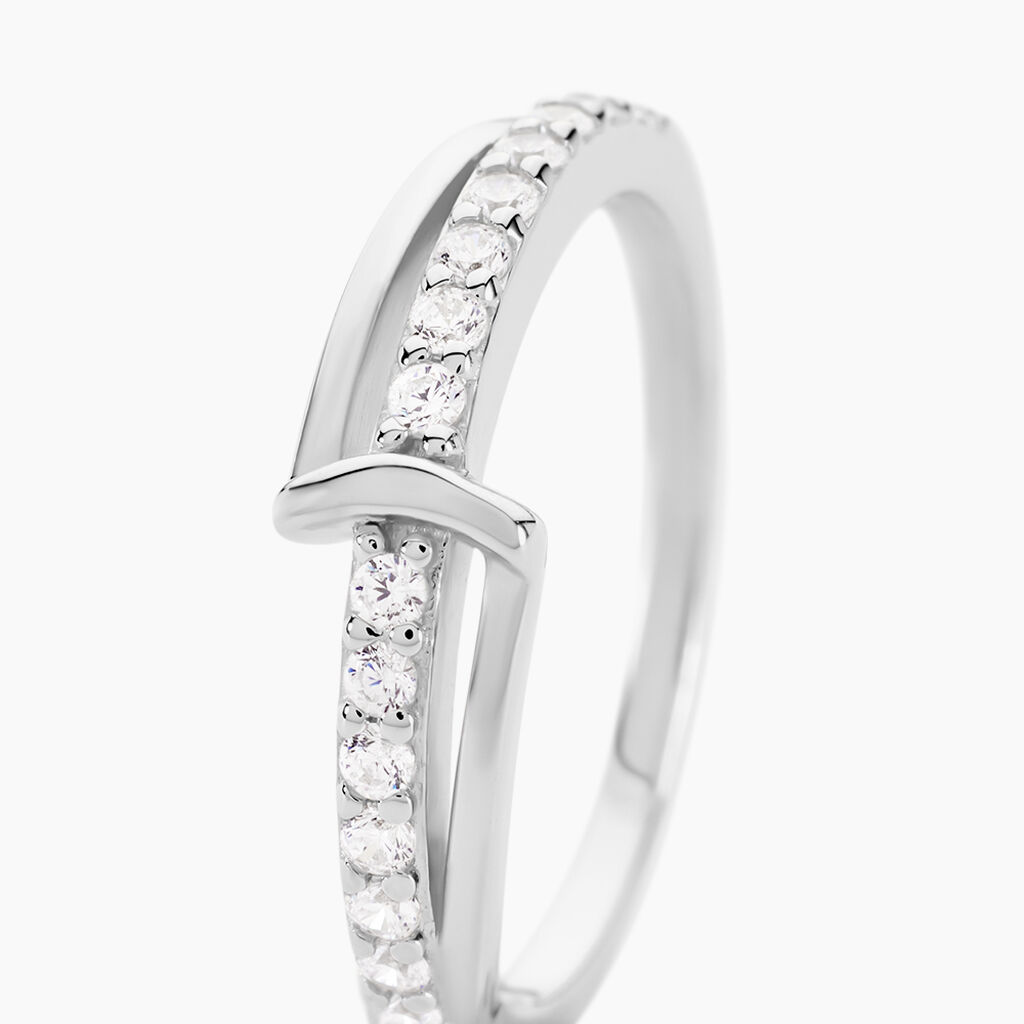 Bague Pernilla Argent Blanc Oxyde De Zirconium - Bagues avec pierre Femme | Histoire d’Or