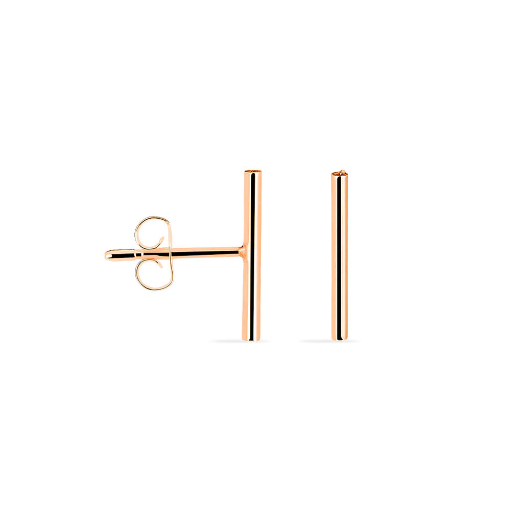 Boucles D'oreilles Puces Pink Or Rose - Clous d'oreilles Femme | Histoire d&rsquo;Or