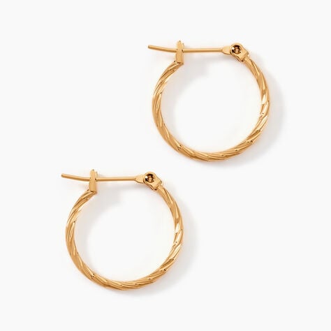 Créoles Anusha Plaqué Or Doré - Boucles d'oreilles créoles Femme | Histoire d’Or