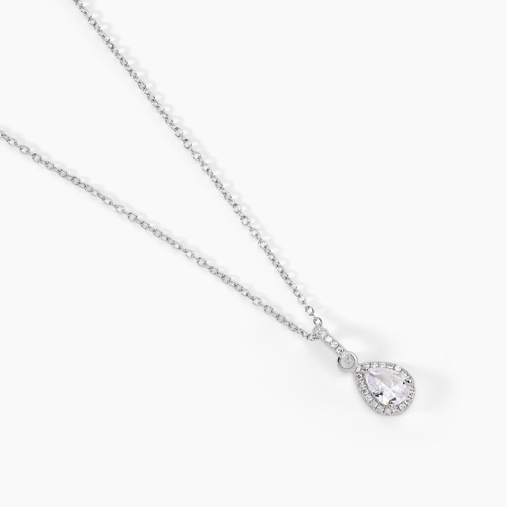 Collier Briony Argent Blanc Oxyde De Zirconium - Colliers fantaisie Femme | Histoire d’Or