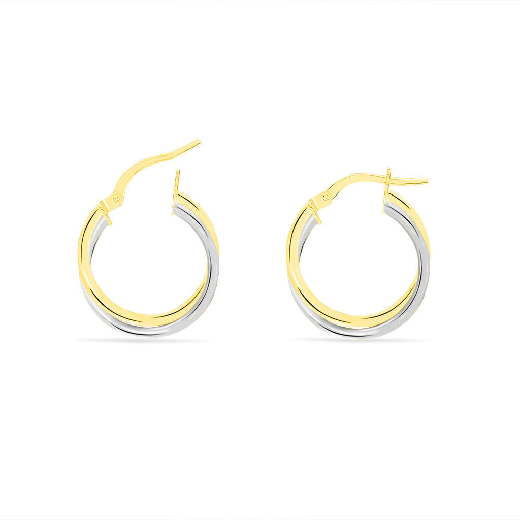 Créoles Tita Or Bicolore - Boucles d'oreilles créoles Femme | Histoire d’Or