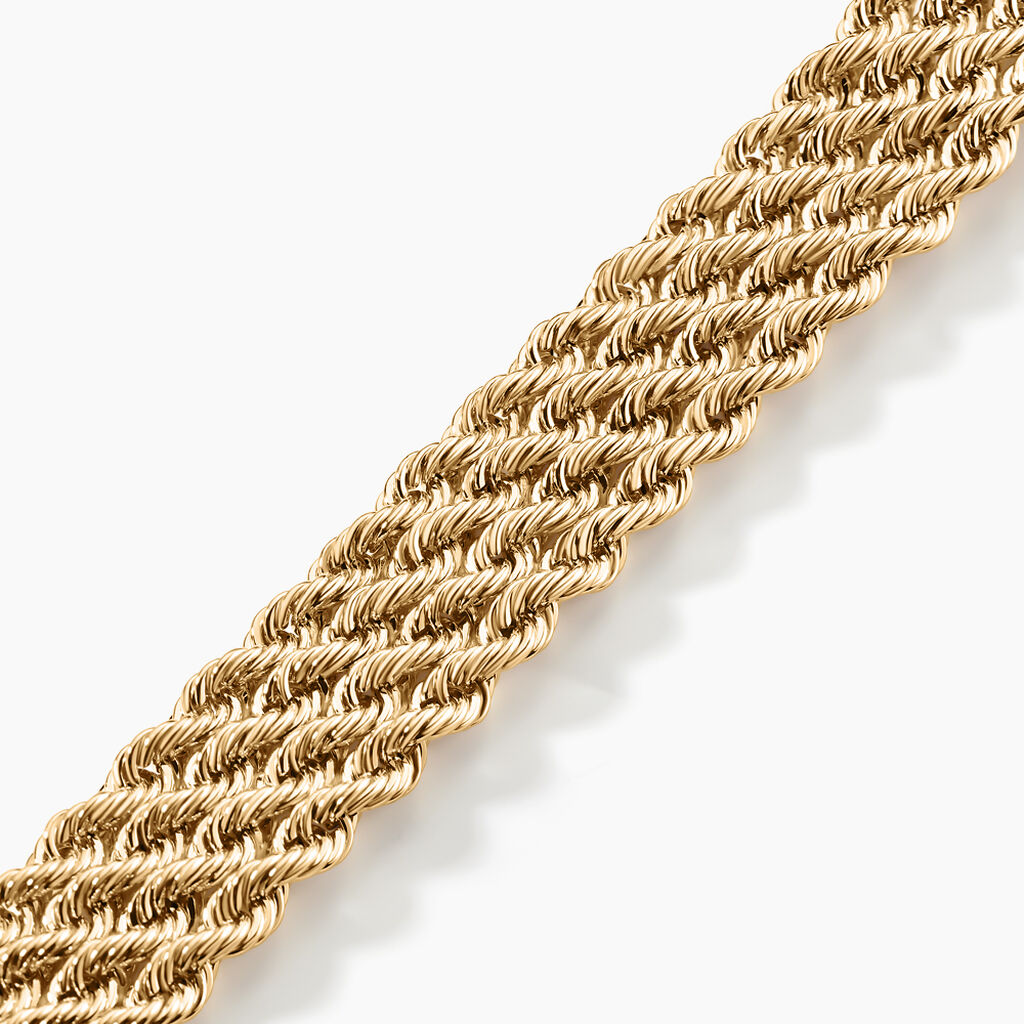 Bracelet Jerry Maille Corde 4 Rangs Or Jaune - Bracelets chaîne Femme | Histoire d’Or