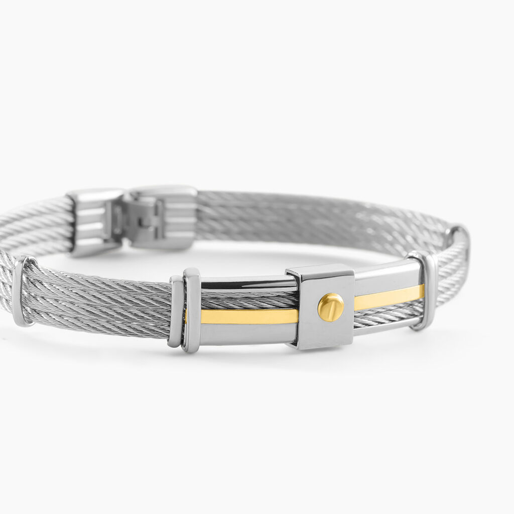 Bracelet Davilia Or Acier Bicolore - Bracelets Homme | Histoire d&rsquo;Or