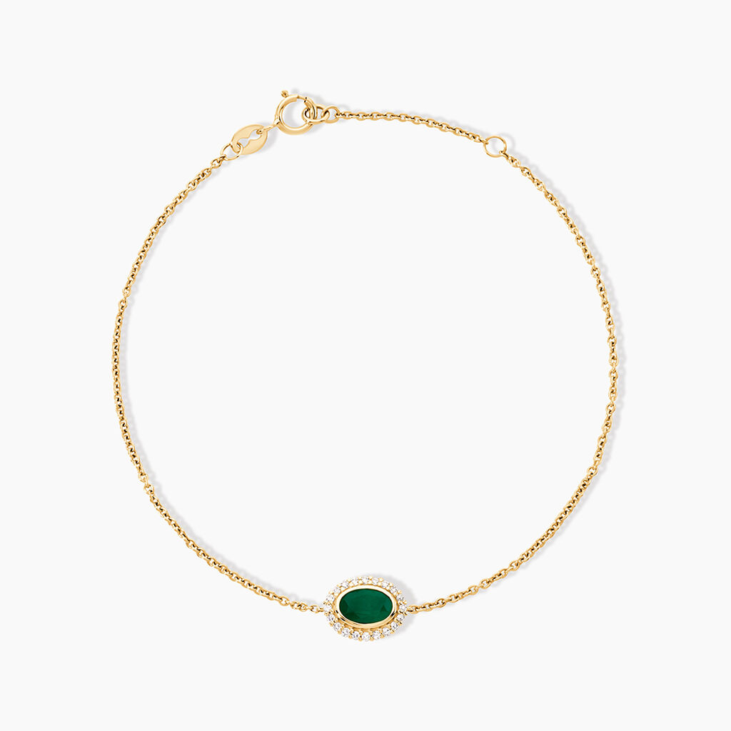 Bracelet Heritage Or Jaune Emeraude Diamant - Bracelets Femme | Histoire d&rsquo;Or
