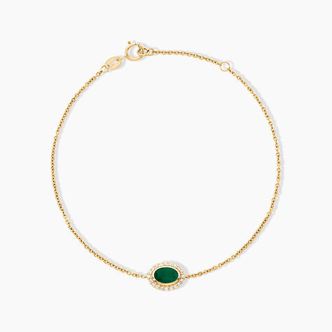 Bracelet Heritage Or Jaune Emeraude Diamant - Bracelets Femme | Histoire d&rsquo;Or