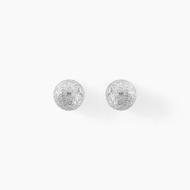 Boucles D'oreilles Puces Ayana Argent Blanc - Boucles d'oreilles fantaisie Femme | Histoire d’Or