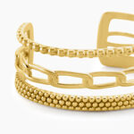 Bracelet Manchette Elain Acier Jaune - Bracelets manchettes Femme | Histoire d&rsquo;Or