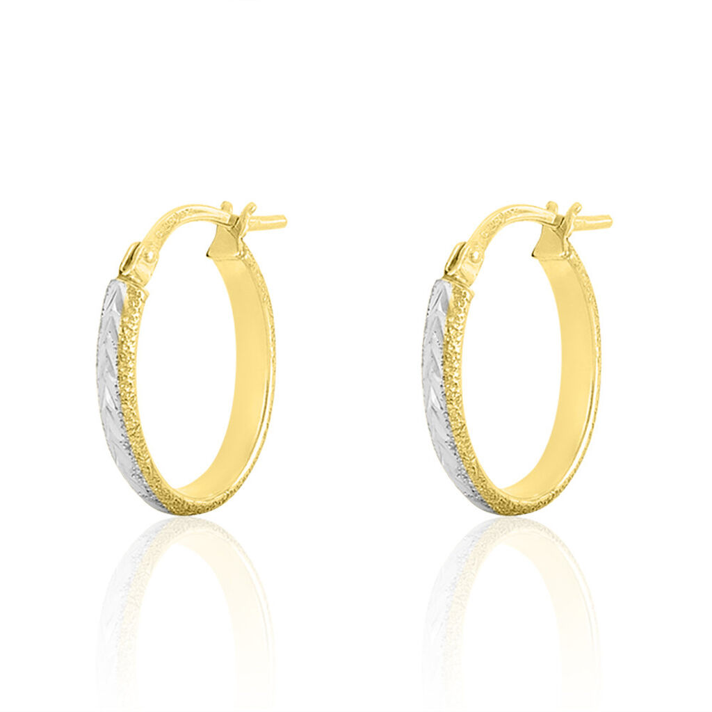 Créoles Sterala Or Jaune Strass - Boucles d'oreilles créoles Femme | Histoire d’Or