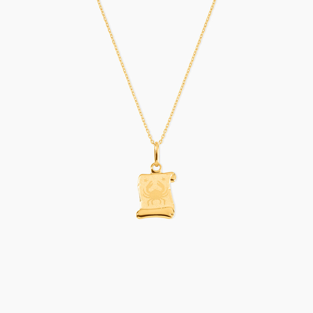 Pendentif Lamie Zodiaque Parchemin Or Jaune - Pendentifs Zodiaque Famille | Histoire d&rsquo;Or