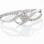 Bague Or Blanc Charlotta Diamant - Bagues avec pierre Femme | Histoire d&rsquo;Or