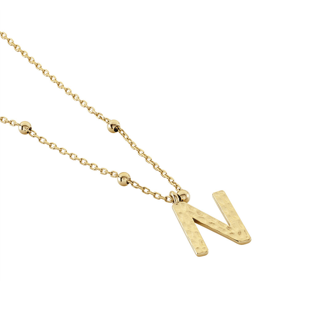 Collier Plaqué Or Jaune Lettra - Colliers fantaisie Femme | Histoire d’Or