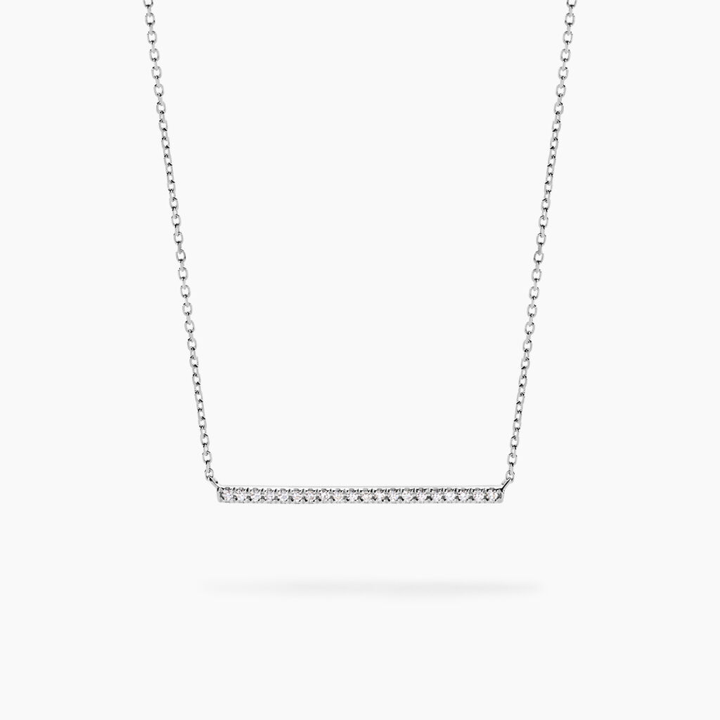 Collier Alayna Or Blanc Diamant - Colliers Femme | Histoire d’Or