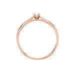 Bague Solitaire Hemera Or Rose Diamant - Bagues solitaires Femme | Histoire d&rsquo;Or