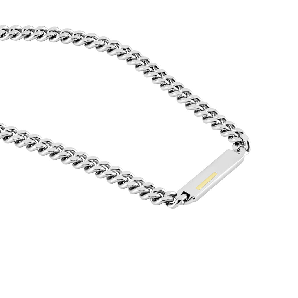 Collier Jourdan Olympe Acier Blanc - Colliers Homme | Histoire d&rsquo;Or