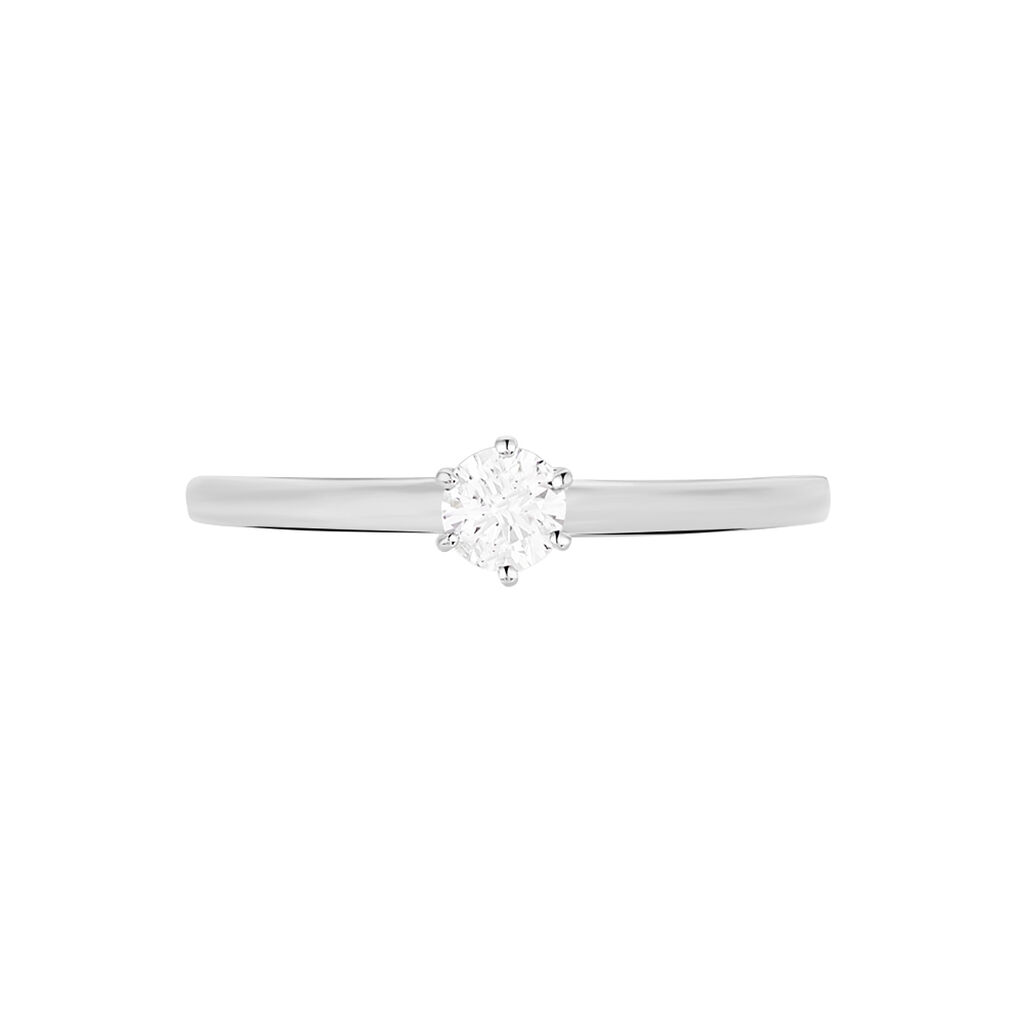 Bague Solitaire Natalia Or Blanc Diamant - Bagues solitaires Femme | Histoire d’Or