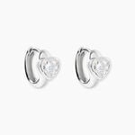 Cr&eacute;oles Huge Argent Blanc Oxyde De Zirconium -  Femme | Histoire d&rsquo;Or