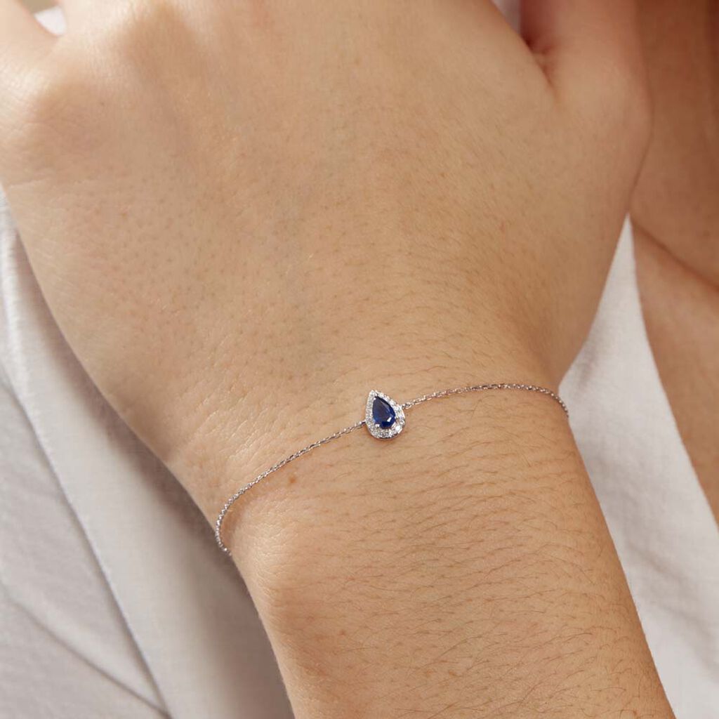Bracelet Juliettina Or Blanc Saphir Et Diamant - Bracelets Femme | Histoire d’Or