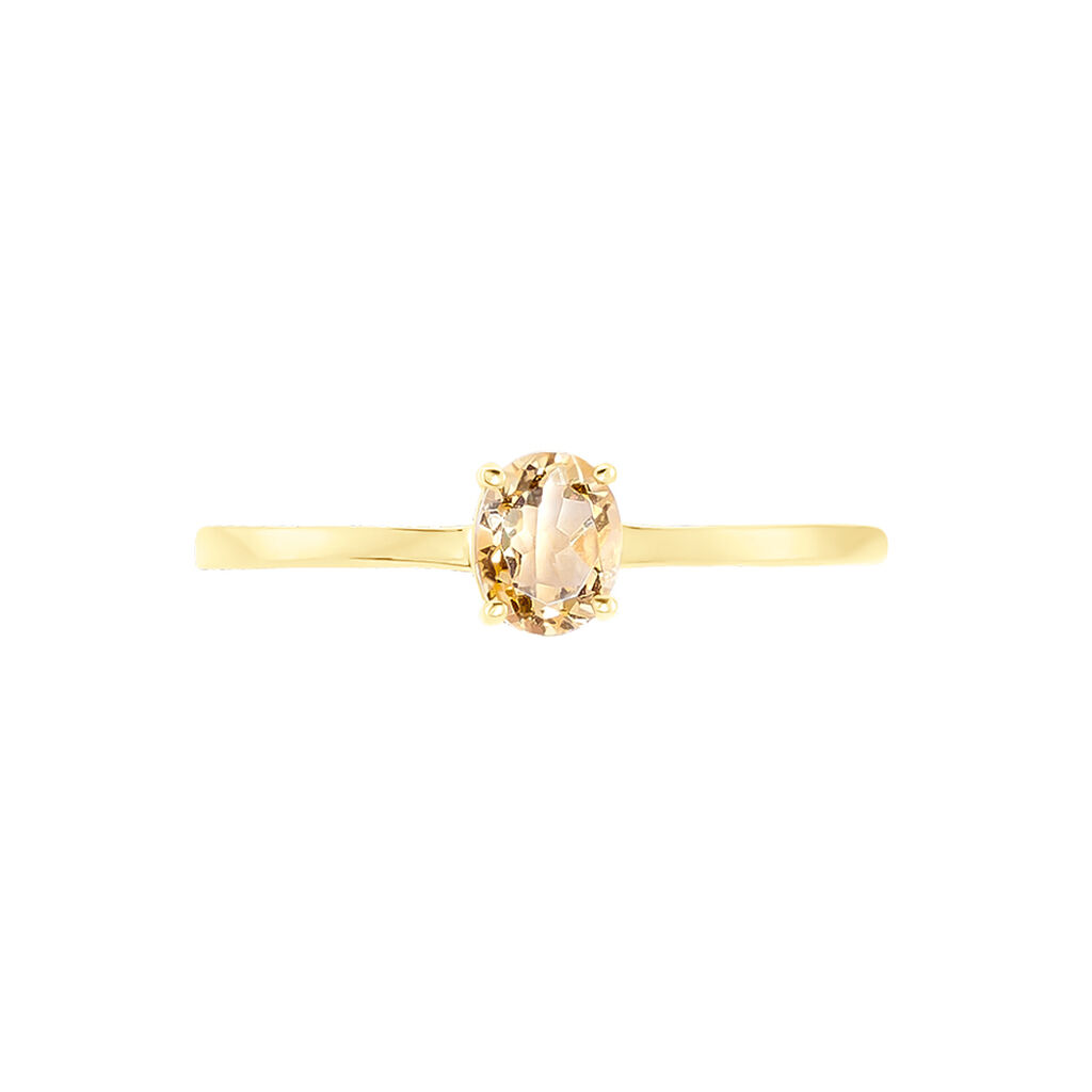 Bague Valentino Or Jaune Citrine - Bagues solitaires Femme | Histoire d’Or
