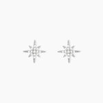Boucles D'oreilles Puces Lysianne Argent Blanc Oxyde De Zirconium - Boucles d'oreilles empierr&eacute;es Femme | Histoire d&rsquo;Or