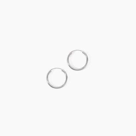 Créoles Valencina Or Blanc - Boucles d'oreilles créoles Femme | Histoire d’Or